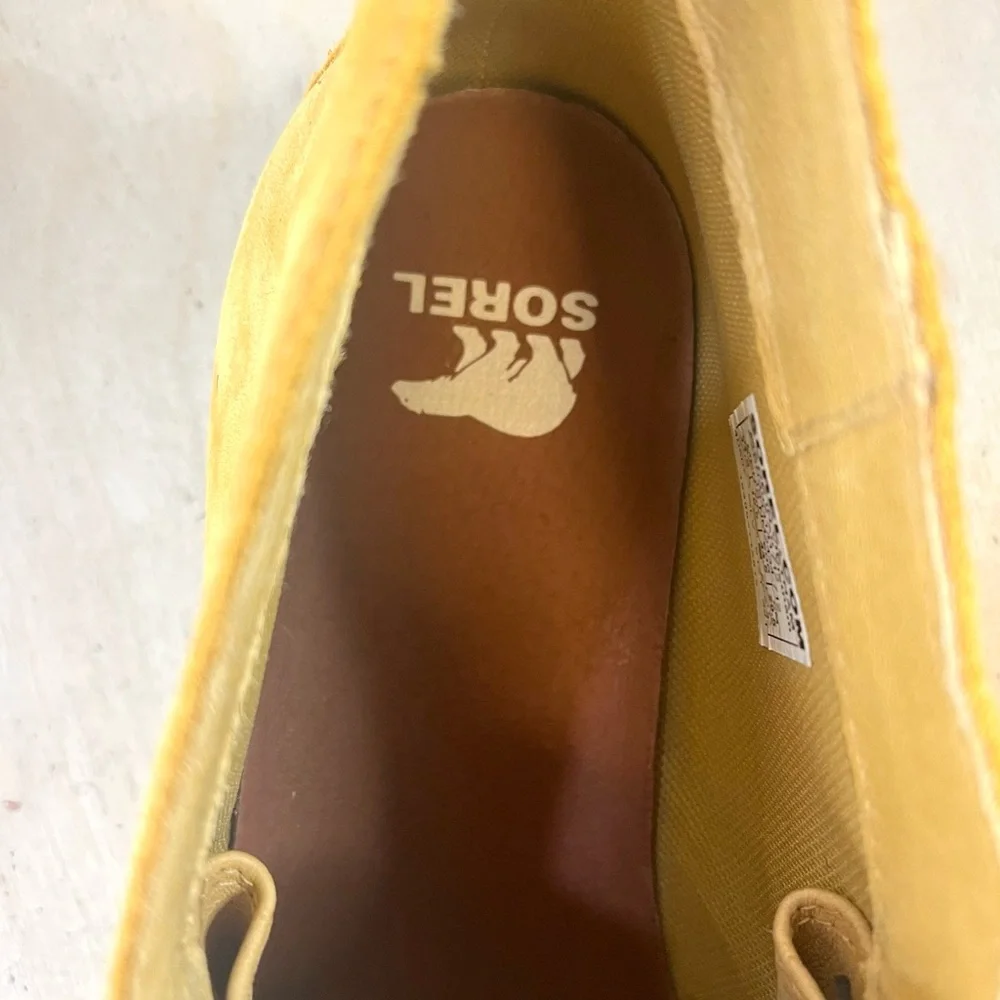 NWT Sorel Men’s Kezar Waterproof Suede Boots Yellow Suede Size 11.5
